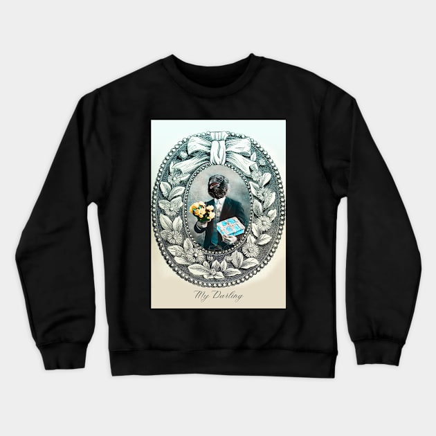 Crow My Darling Crewneck Sweatshirt by sandpaperdaisy